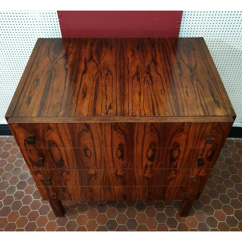 Vintage scandinavian rosewood chest of drawers, 1960