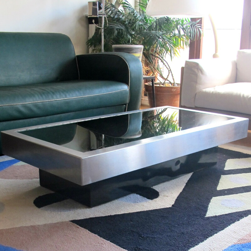 Glass coffee table - 1970s