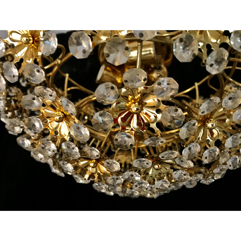 Vintage Bakalowits crystal flower chandelier 