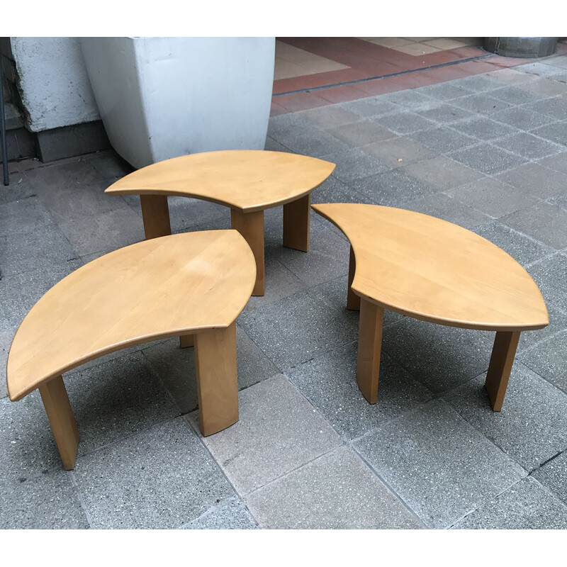 Vintage coffee table in 3 parts by SELZ, 1978