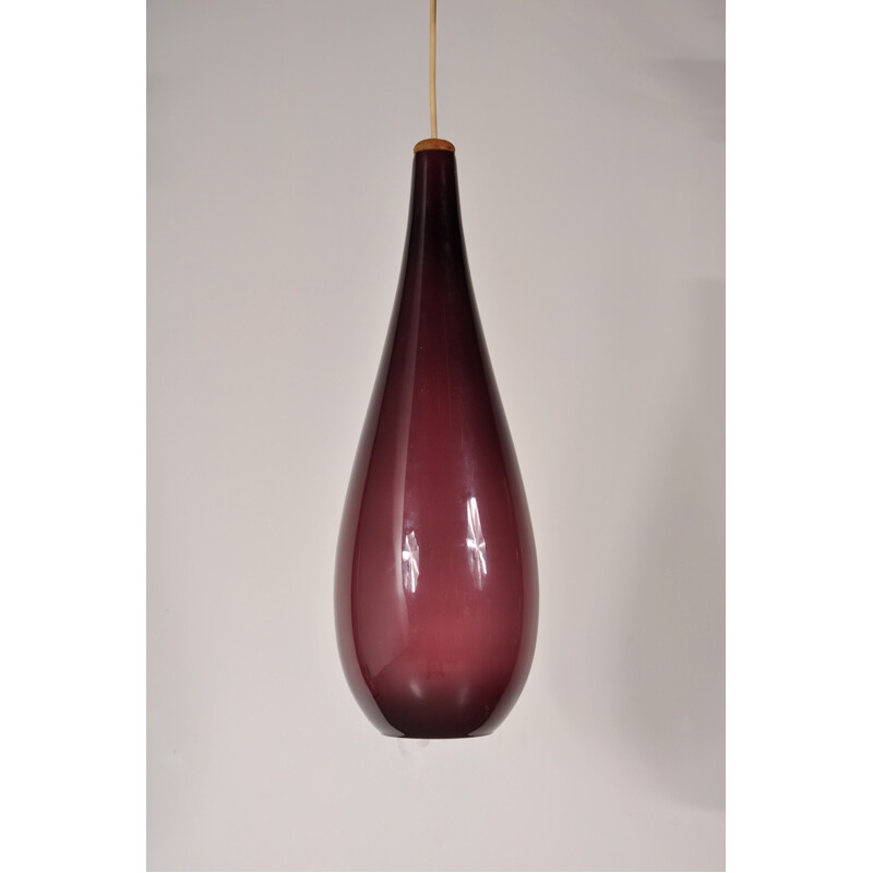 Suspension Philips en verre violet - 1950