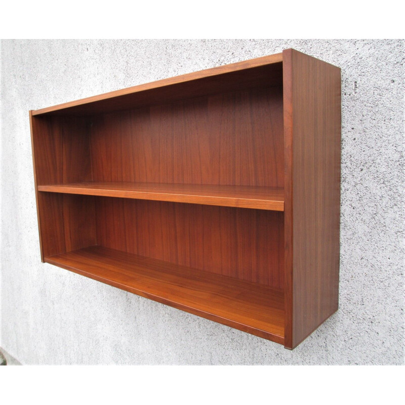 Vintage bookcase shelf in teak, 1970s