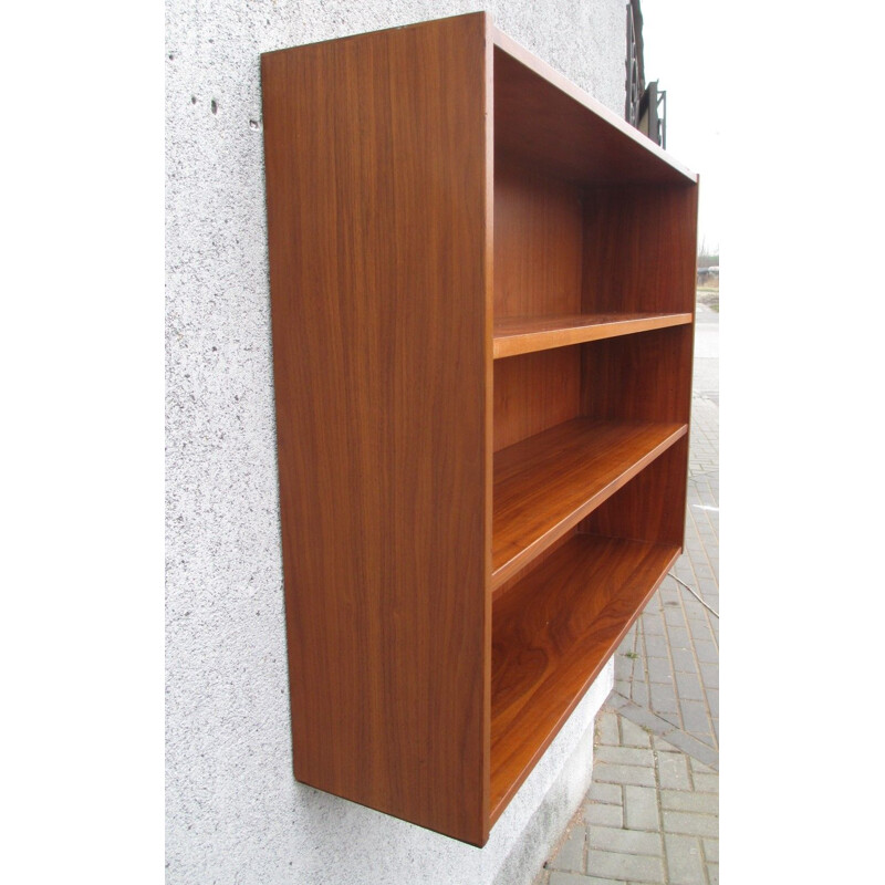 Vintage hanging teak shelf, 1970s