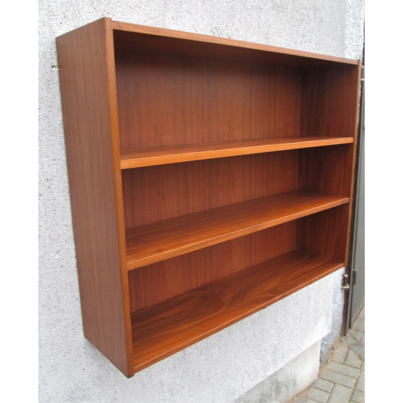 Vintage hanging teak shelf, 1970s