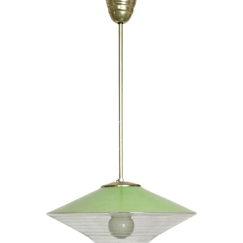 UFO vintage avocado pendant lamp, 1940s