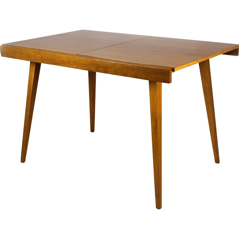 Oak folding dining table by František Jirák for Tatra, 1960s