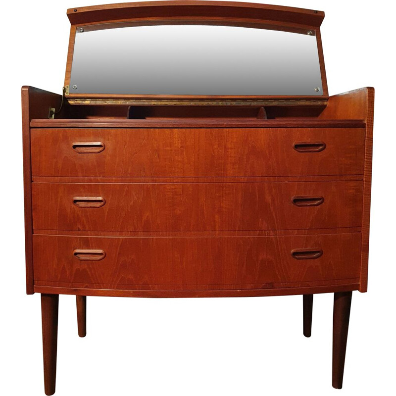 Vintage scandinavian dressing table with 3 drawers, 1960