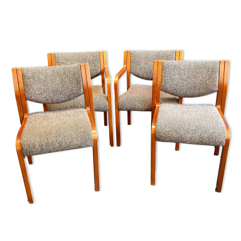 Set of 4 Vintage Dining Chairs from Tract, 1970-80s