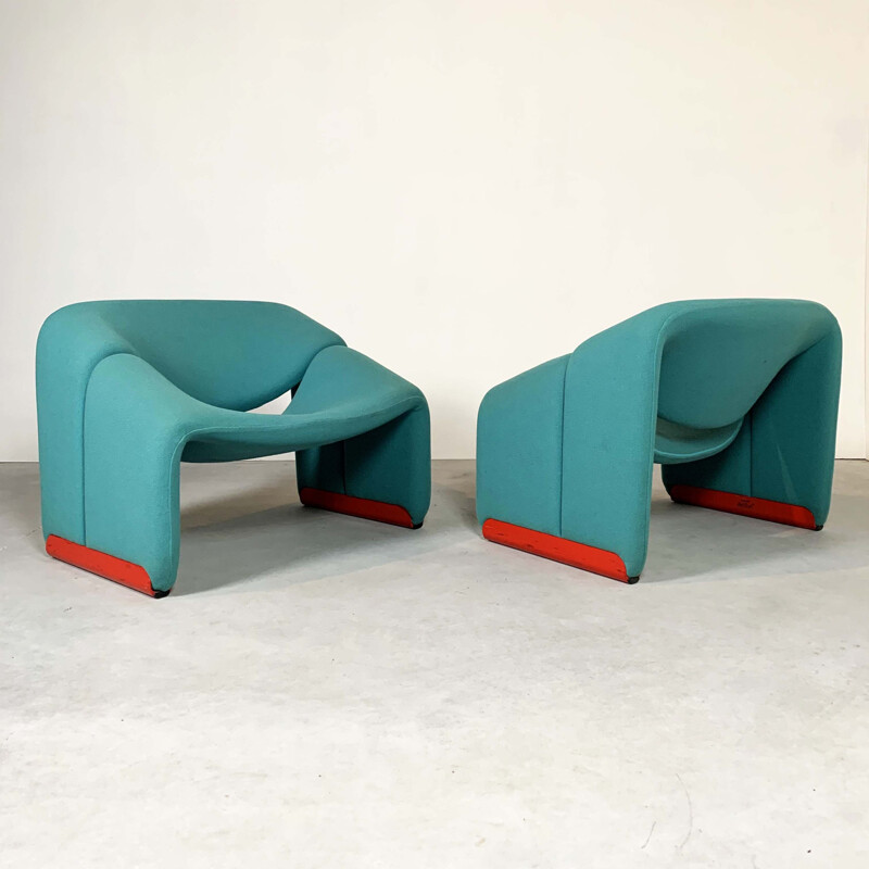 Paire de chaises vintage Groovy F598 de Pierre Paulin pour Artifort, 1970