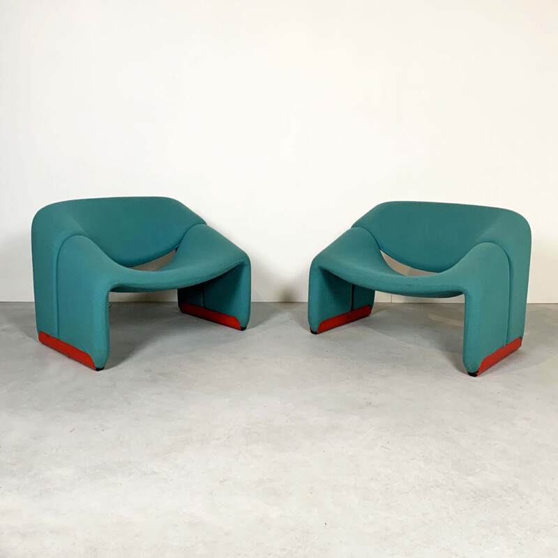 Pair of vintage F598 Groovy Chairs by Pierre Paulin for Artifort, 1970s