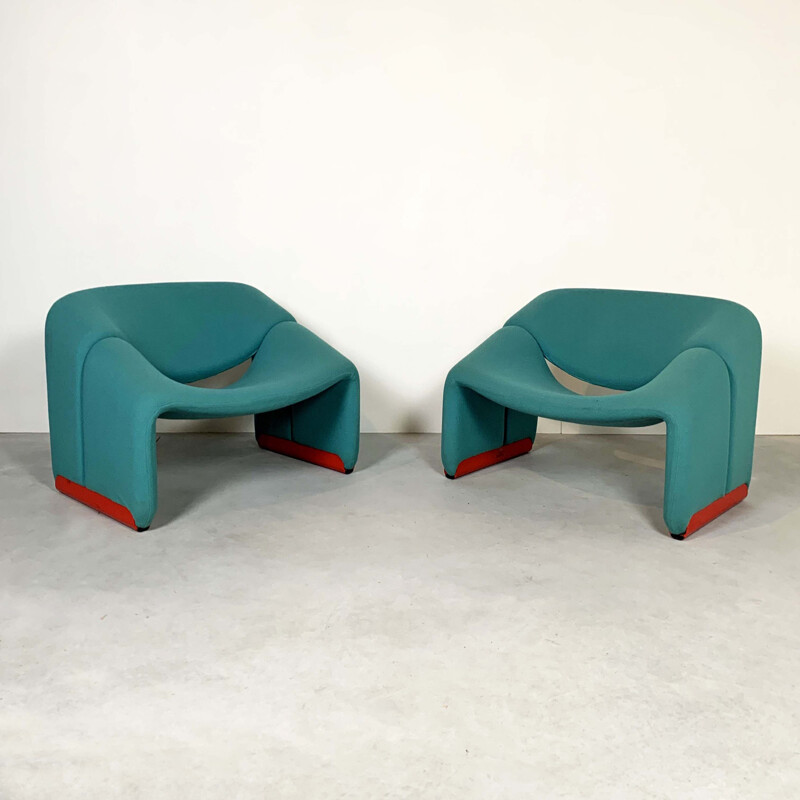 Paire de chaises vintage Groovy F598 de Pierre Paulin pour Artifort, 1970