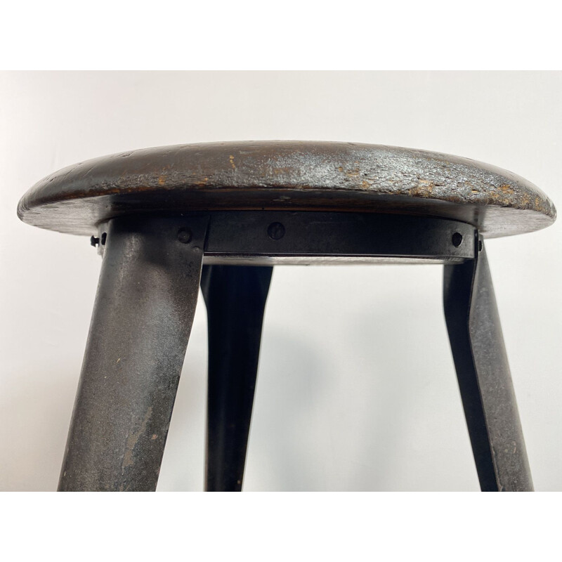 Tabouret d'atelier vintage tripode, Allemagne, 1930