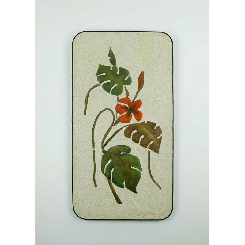 Vintage ceramic and plaster wall tile by Kroesselbach Keramik, 1950s