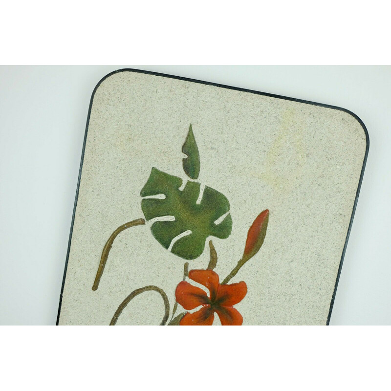 Vintage ceramic and plaster wall tile by Kroesselbach Keramik, 1950s