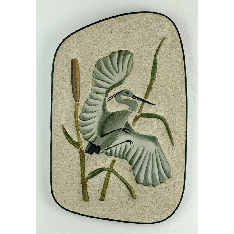 Vintage ceramic wall tile by Kroesselbach keramik, 1950s