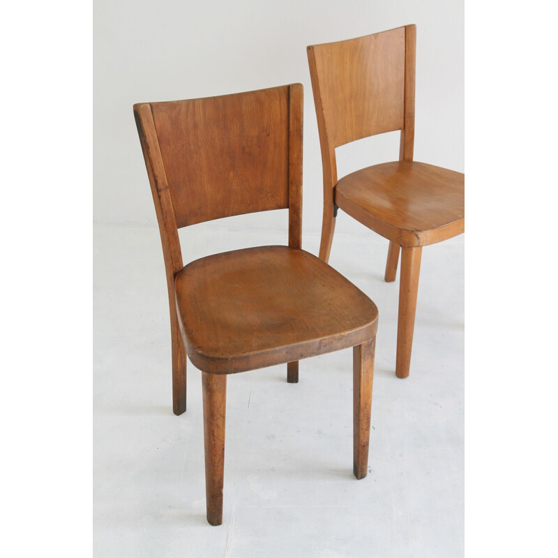 Par de cadeiras de jantar vintage bentwood de Thonet