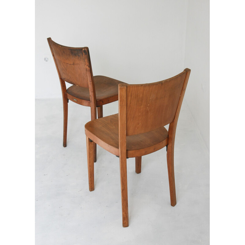 Par de cadeiras de jantar vintage bentwood de Thonet