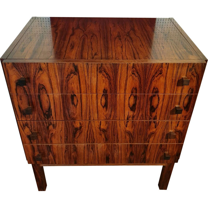 Vintage scandinavian rosewood chest of drawers, 1960