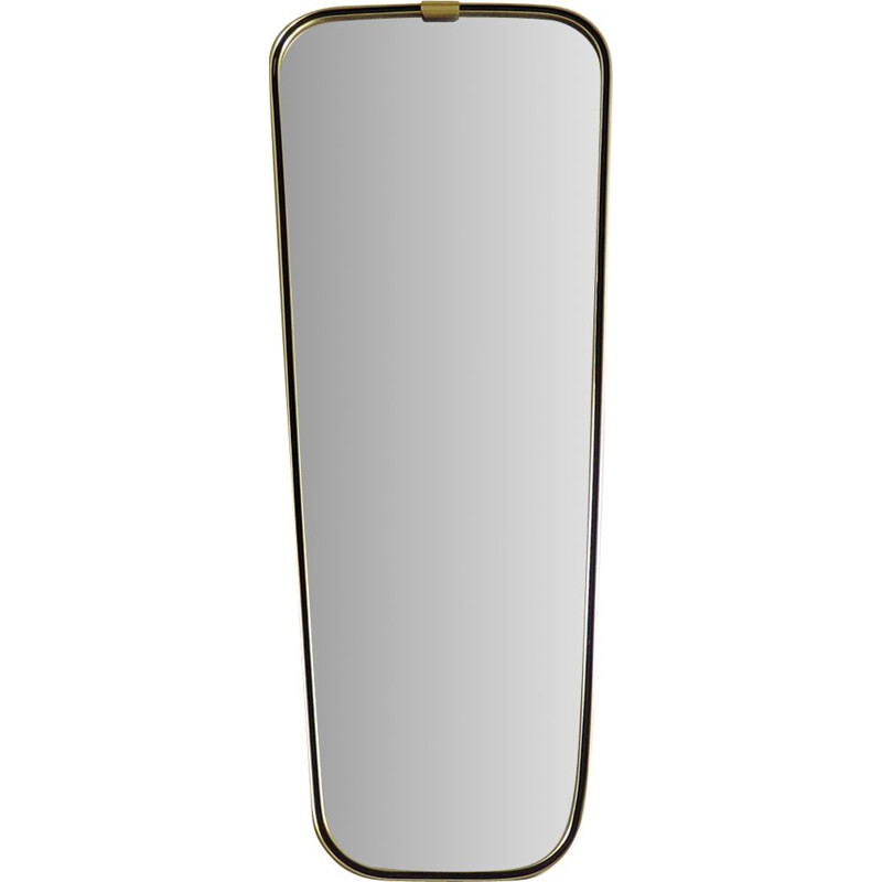 Vintage mirror with golden frame, 1950s