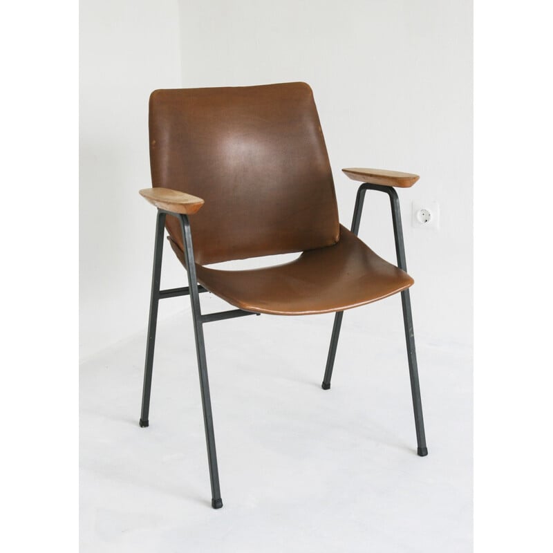 Vintage Brown Lupina chair from Niko Kralj for Stol, 1970s