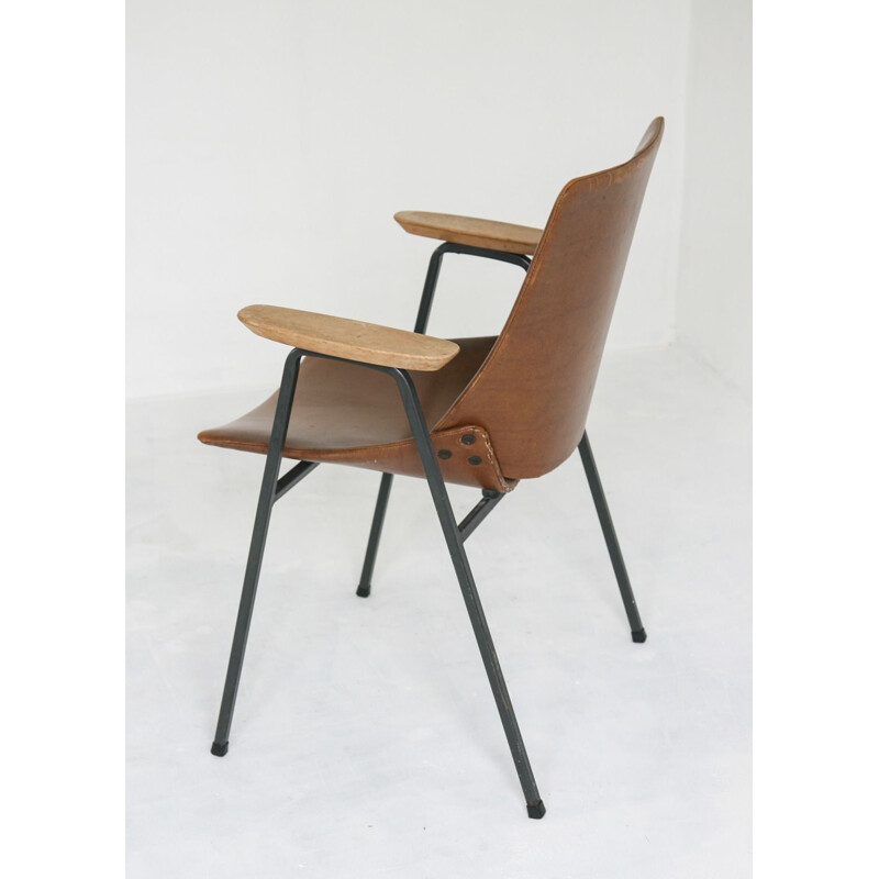 Cadeira Vintage Lupina castanha de Niko Kralj para Stol, 1970