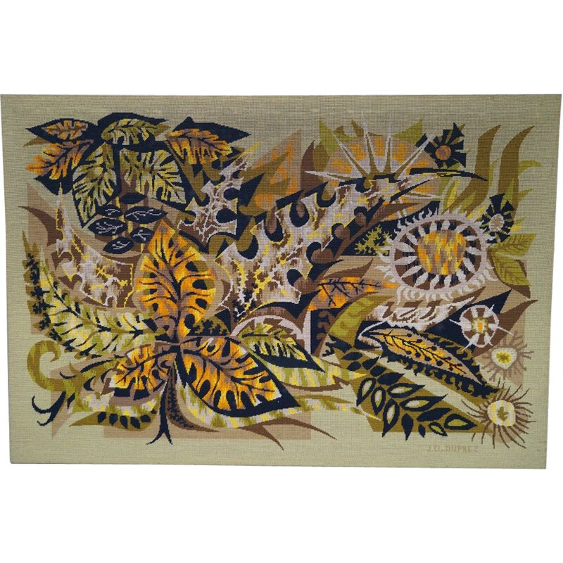Vintage tapestry "Trnidad" by Jean Claude Duprez