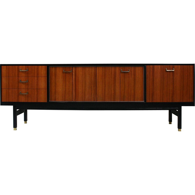 Enfilade vintage en bois et laiton de G-Plan, 1960