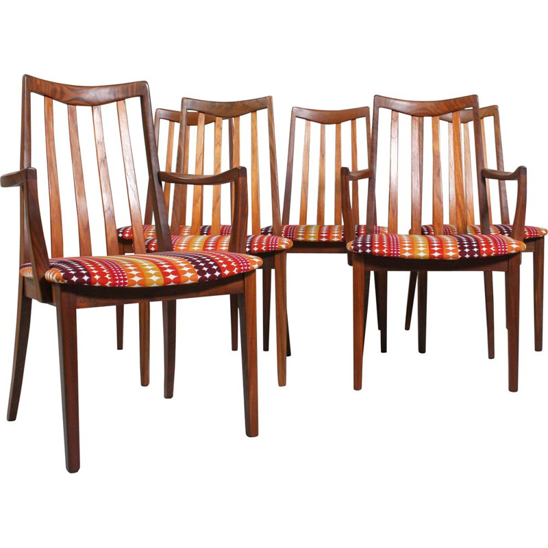 Ensemble de 6 chaises à repas vintage par Gplan, 1960