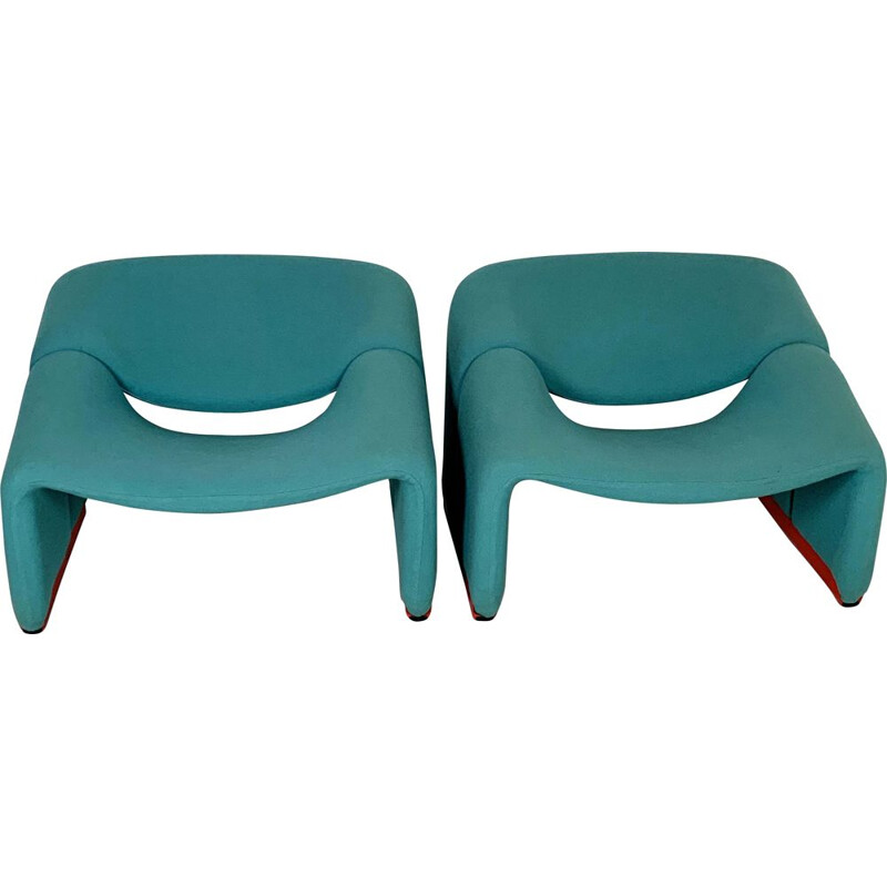 Paire de chaises vintage Groovy F598 de Pierre Paulin pour Artifort, 1970