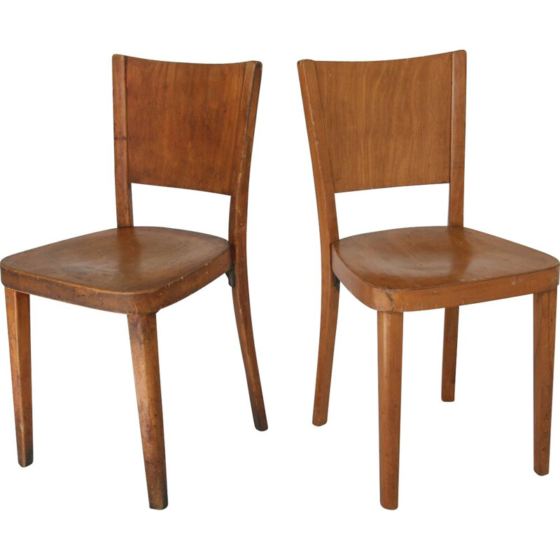 Par de cadeiras de jantar vintage bentwood de Thonet