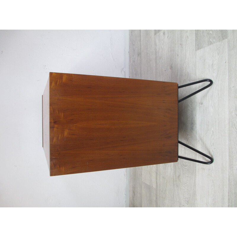 Commode vintage en teck et métal, Suède, 1970