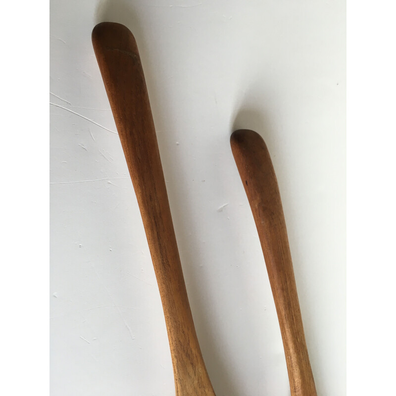 Vintage cutlery in oiled wood