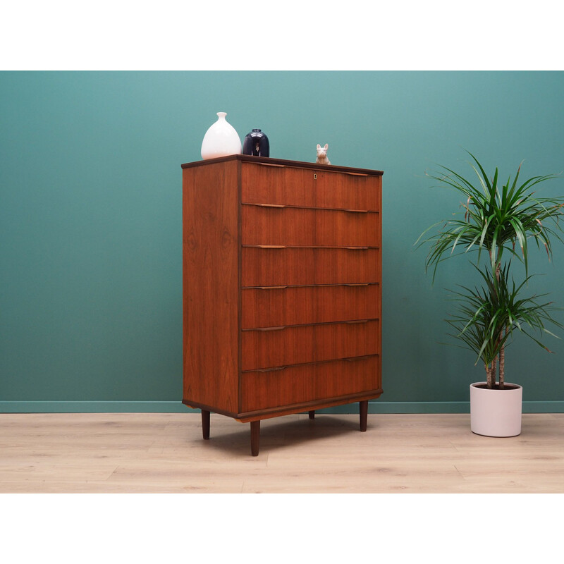 Vintage teak chest of drawers, 1960-70s