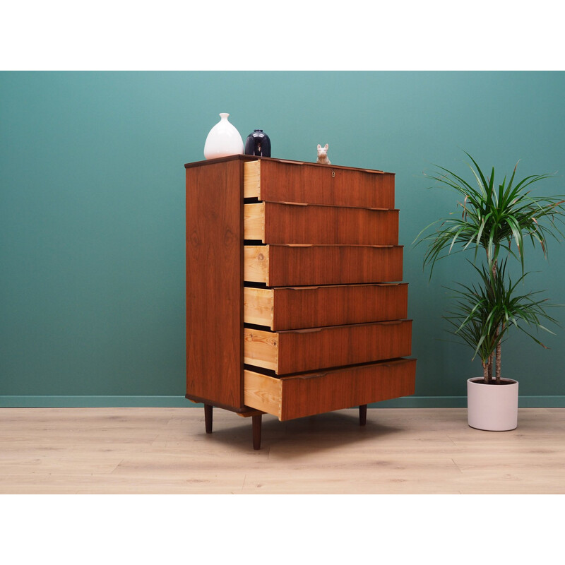 Vintage teak chest of drawers, 1960-70s