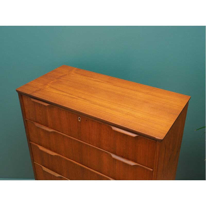 Vintage teak chest of drawers, 1960-70s