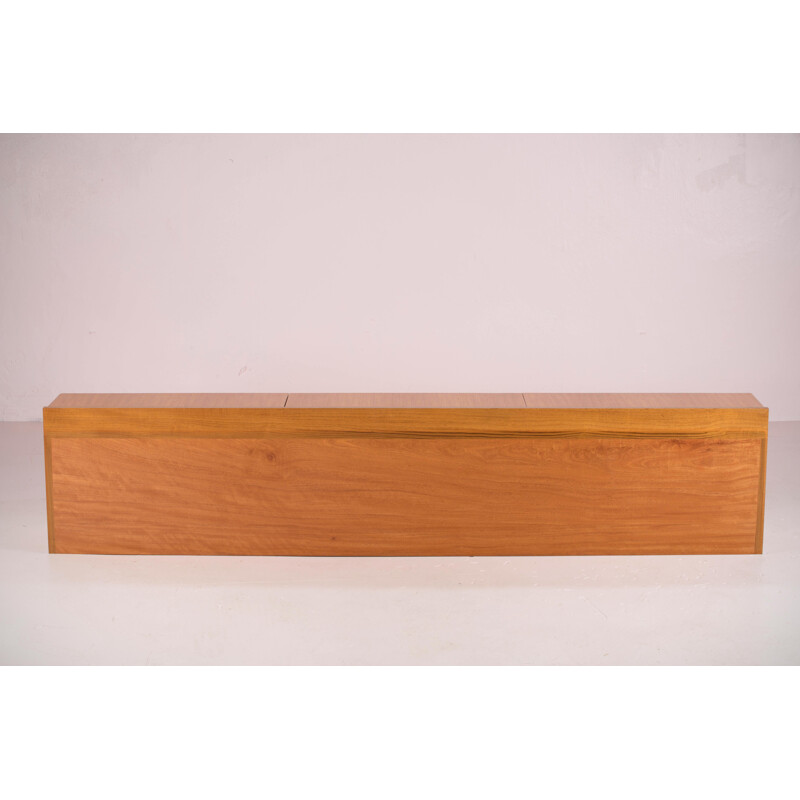 Vintage teak wood sideboard in blond teak wood