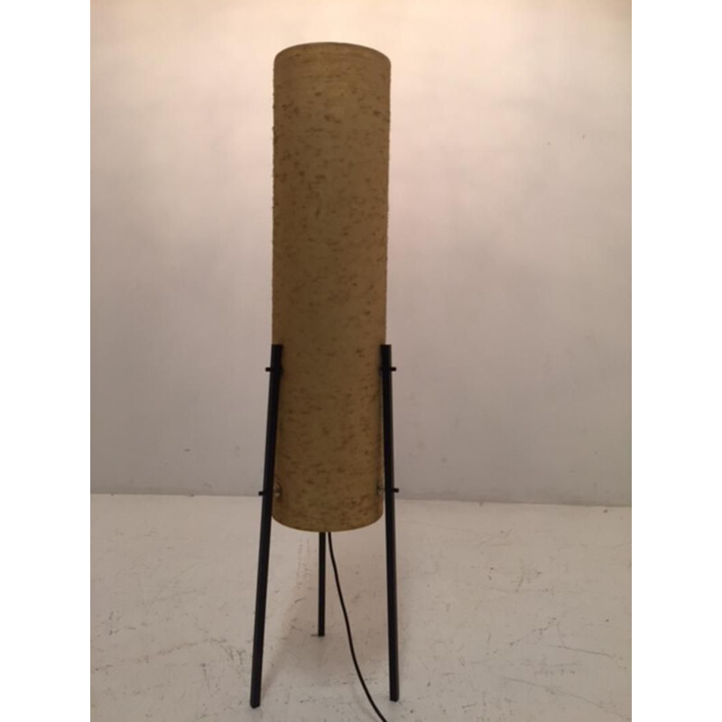 Vintage teak and brass "Rocket" floor lamp, 1960s