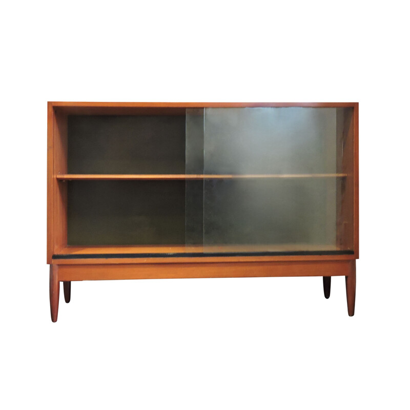 Vintage sideboard with Two Door Glass Fronted Afrormosia by Greaves & Thomas, 1960s