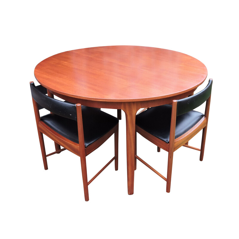 Vintage Dining set with Table and Four Chairs by McIntosh, 1960s