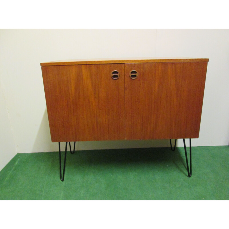 Vintage teak sideboard with pin feet