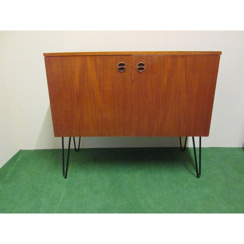 Vintage teak sideboard with pin feet