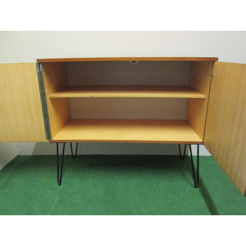 Vintage teak sideboard with pin feet