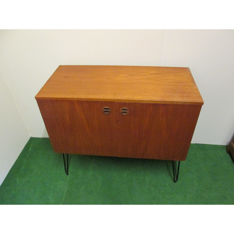 Vintage teak sideboard with pin feet