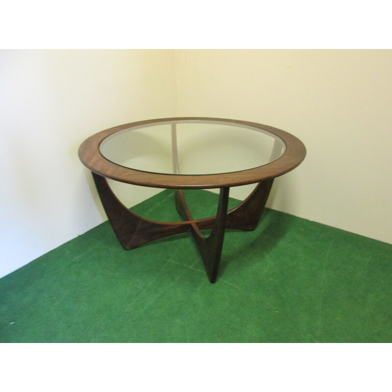 Vintage round coffee table "Astro" by Victor B.Wilkins for G-Plan in teak wood 