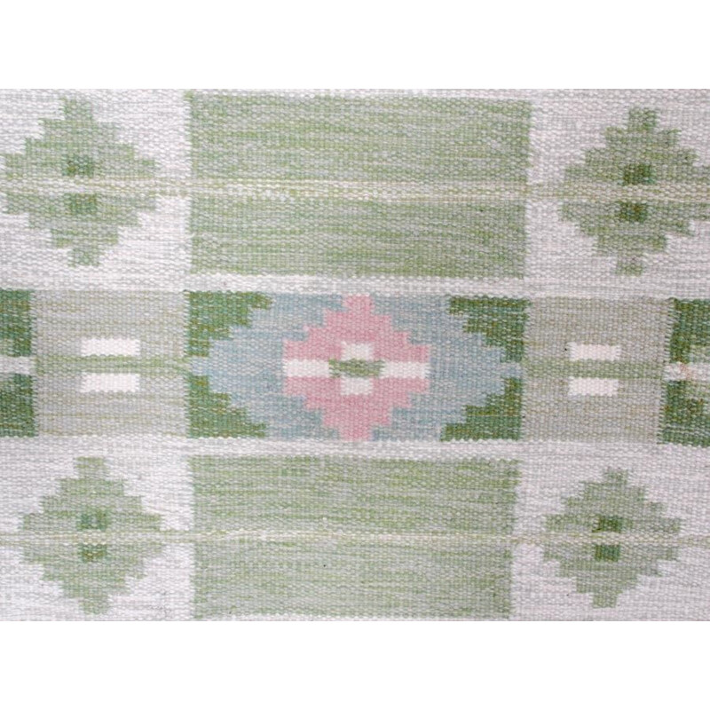 Vintage Rolakan wool carpet with geometric patterns, Sweden