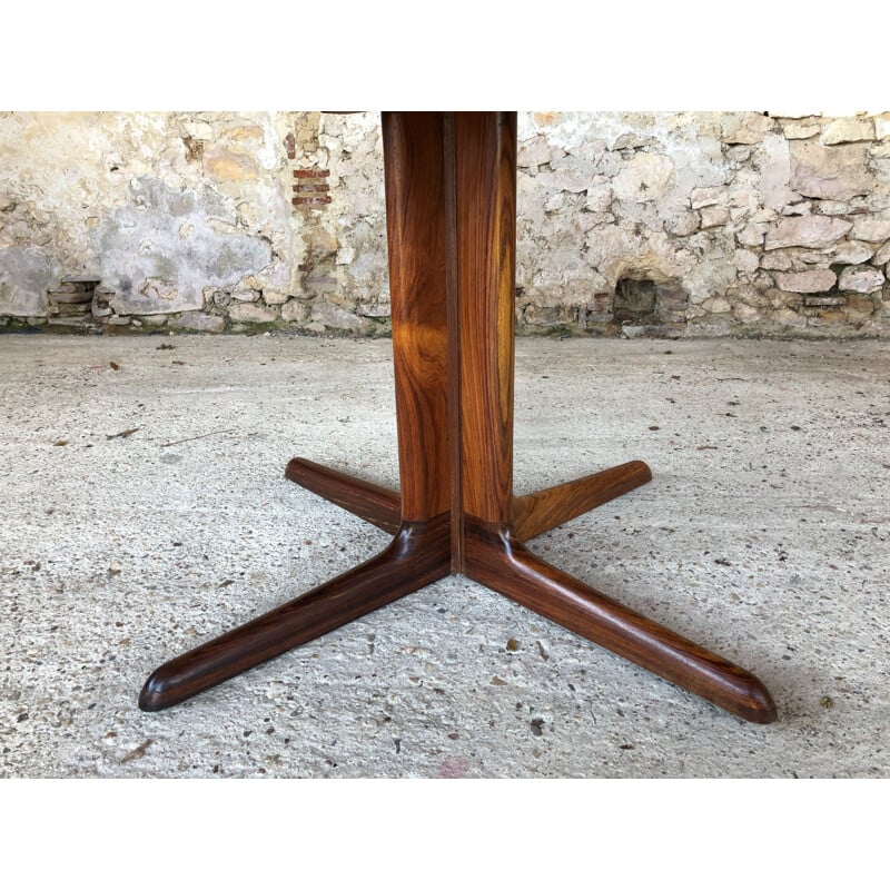 Scandinavian extensible rosewood dining table by CJ Rosengaarden 1960