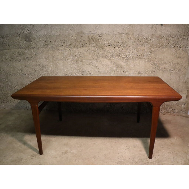 Scandinavian extensible teak dining table Samcom 1960