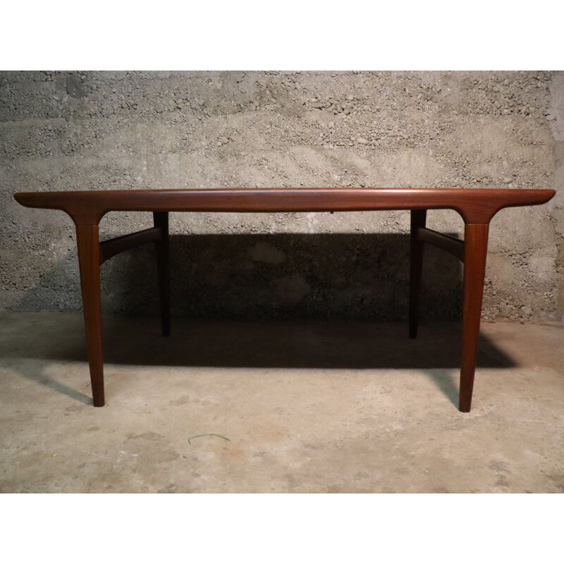 Scandinavian extensible teak dining table Samcom 1960