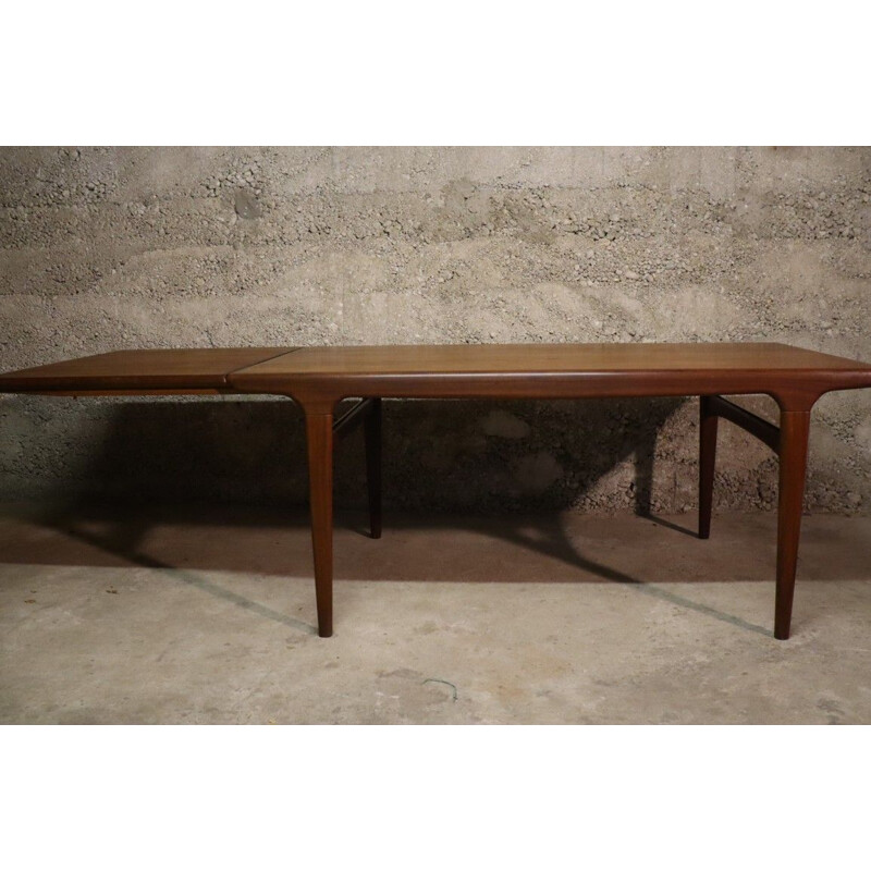 Scandinavian extensible teak dining table Samcom 1960