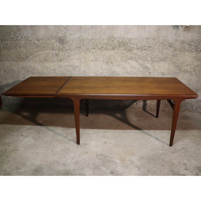 Scandinavian extensible teak dining table Samcom 1960